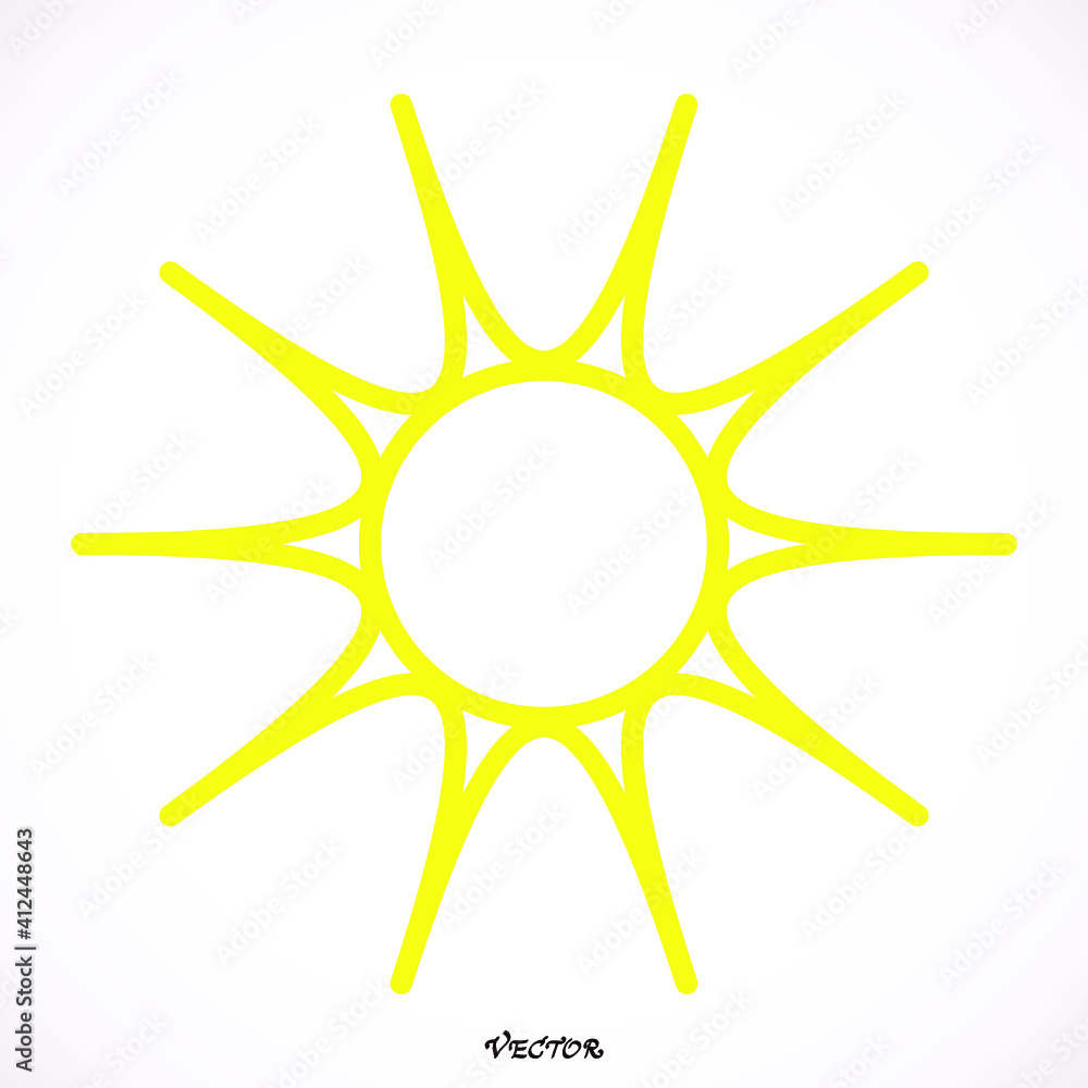 Sun icon vector abstract Sun icon vector abstract