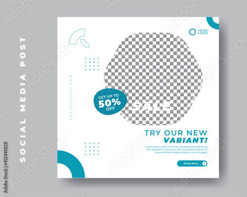 Beauty and spa center social media post banner template