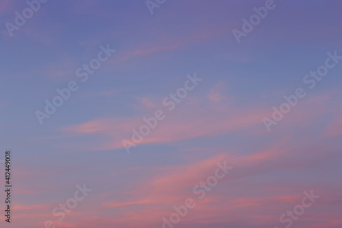 Sky and clouds after sunset twilight sky background.