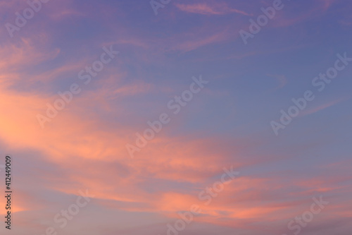 Sky and clouds after sunset,twilight sky background.