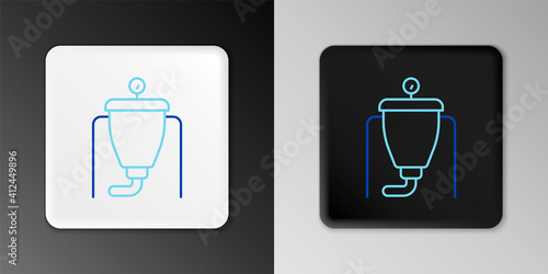Line Beer brewing process icon isolated on grey background. Colorful outline concept. Vector.