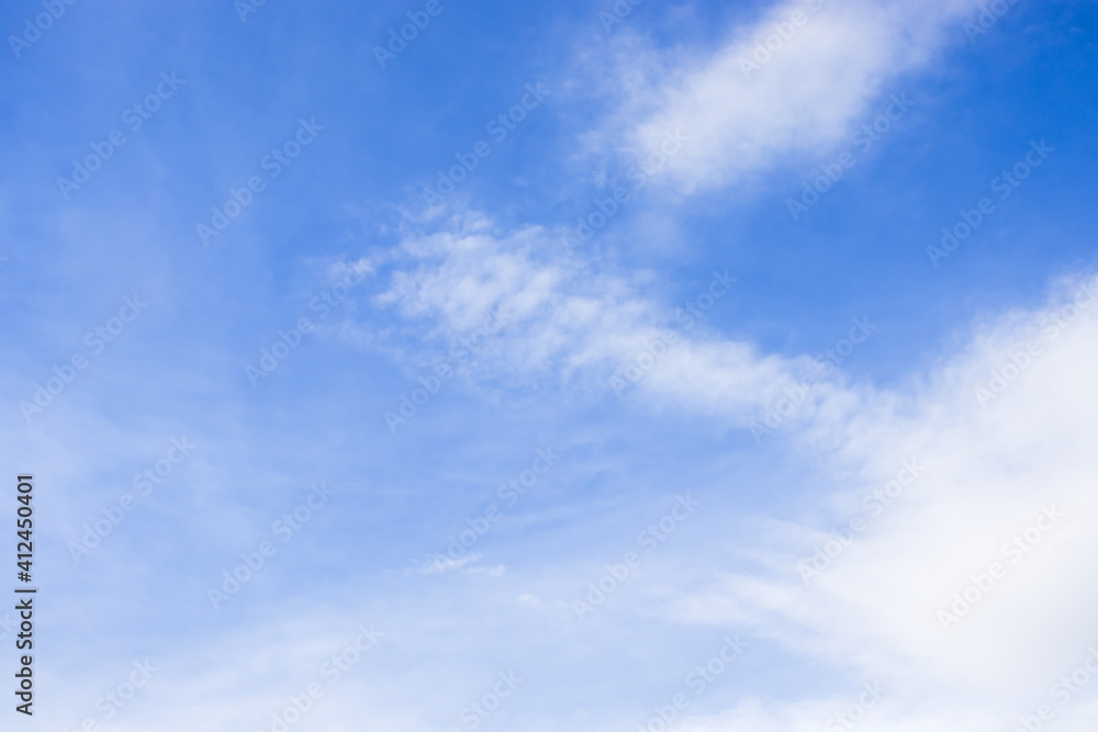 Blue Cloudy Sky, Abstract Background.
