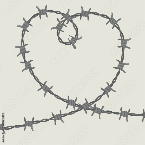 barbed wire symbol. vector illustration