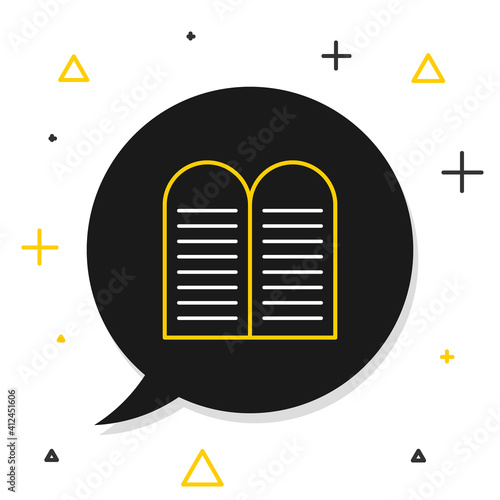 Line The commandments icon isolated on white background. Gods law concept. Colorful outline concept. Vector.