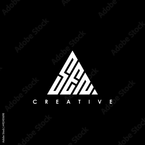 SEN Letter Initial Logo Design Template Vector Illustration