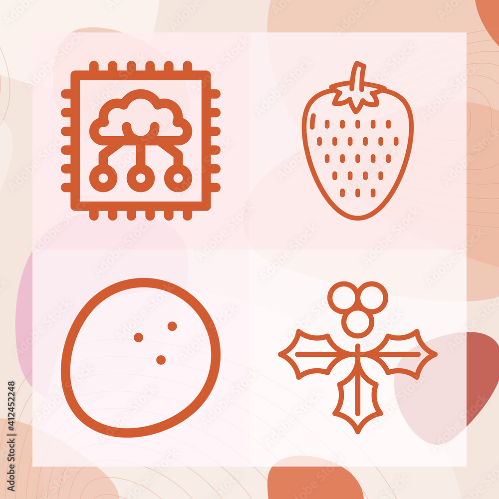 Simple set of fat related lineal icons Simple set of fat related lineal icons