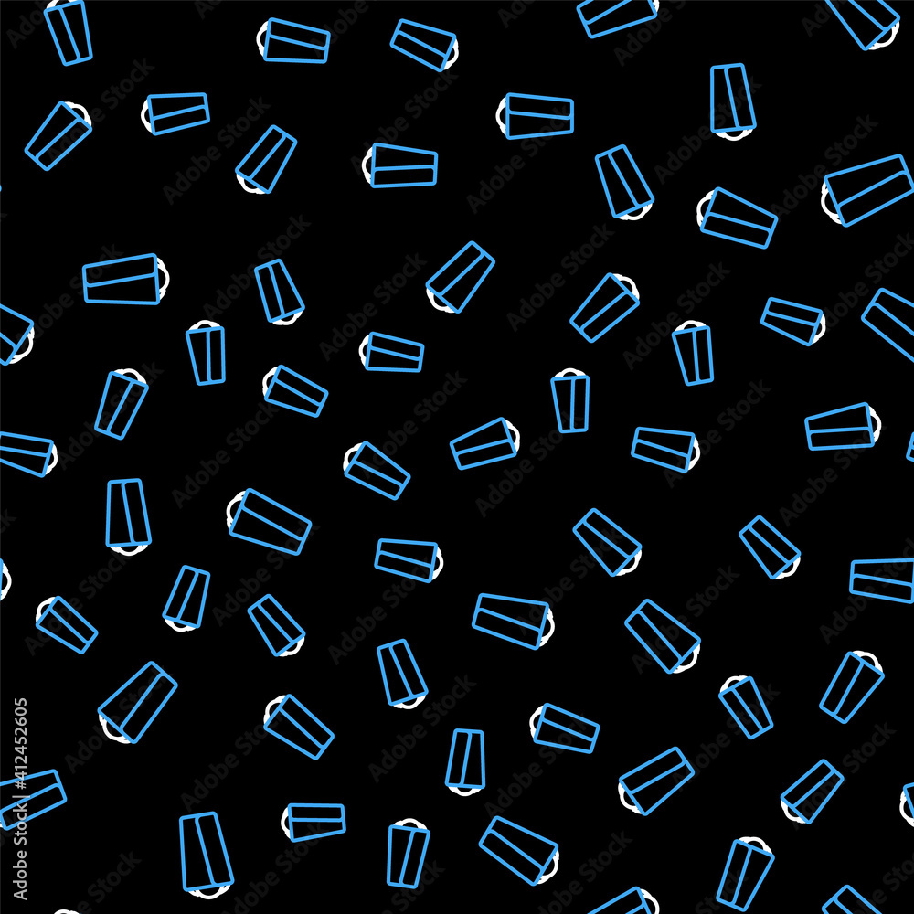 Line Burrito icon isolated seamless pattern on black background. Traditional mexican fast food. Vector. Line Burrito icon isolated seamless pattern on black background. Traditional mexican fast food. Vector.