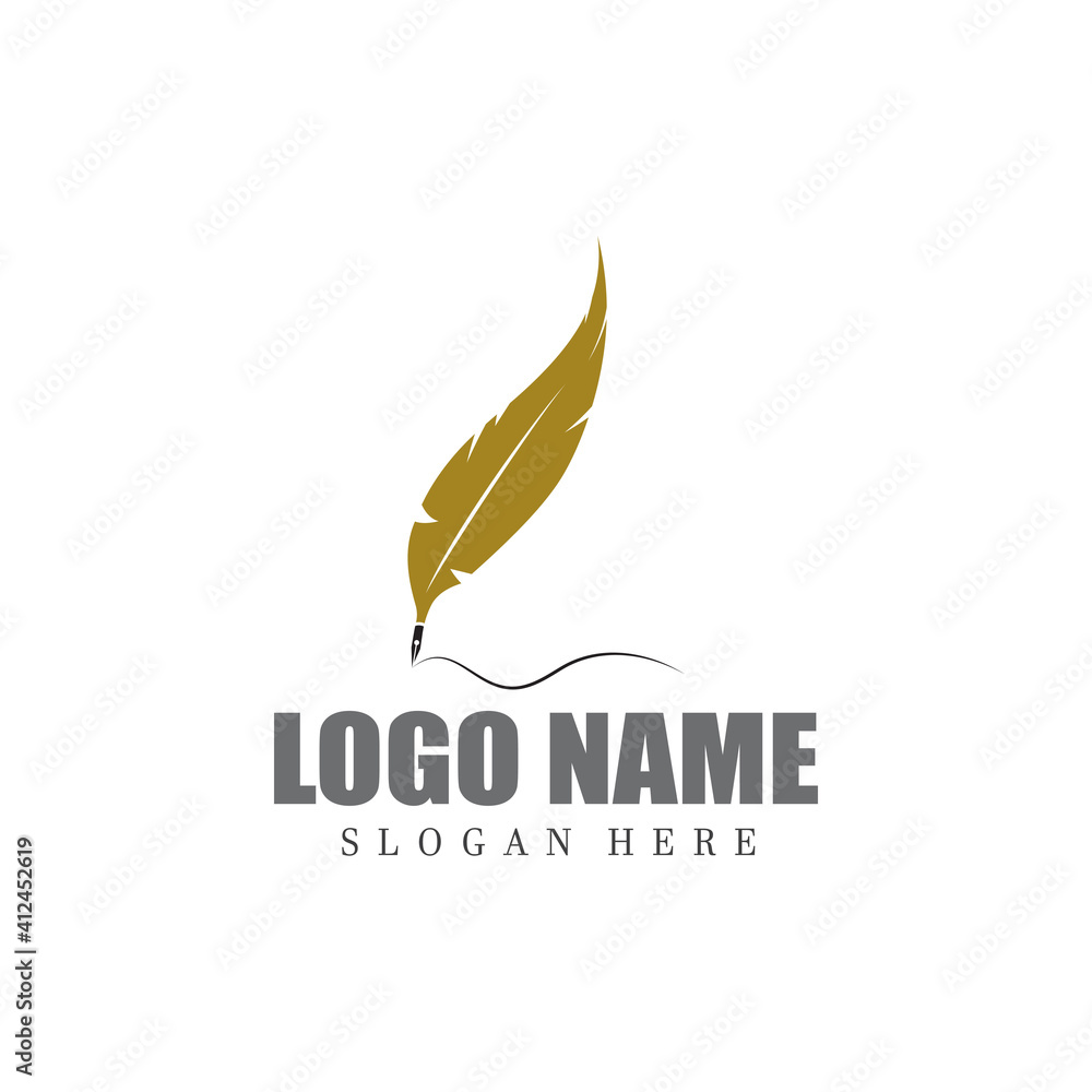 Feathers icon Vector Illustration design Logo template Feathers icon Vector Illustration design Logo template