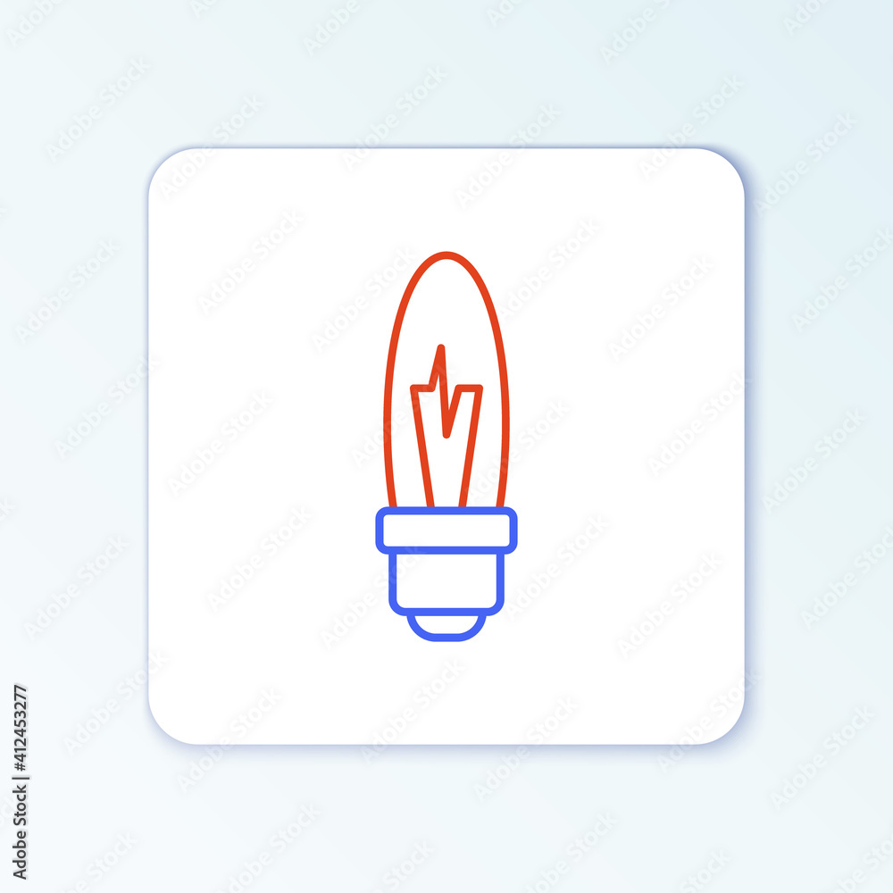 Line Light bulb with concept of idea icon isolated on white background. Energy and idea symbol. Inspiration concept. Colorful outline concept. Vector. Line Light bulb with concept of idea icon isolated on white background. Energy and idea symbol. Inspiration concept. Colorful outline concept. Vector.
