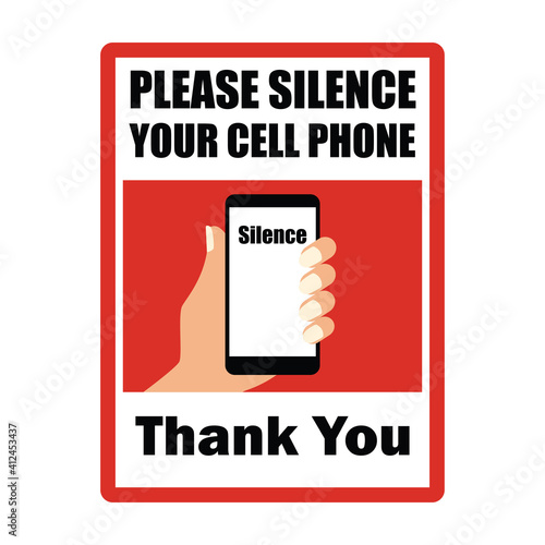 no cellular phone zone area for signboard or label. vector illustration