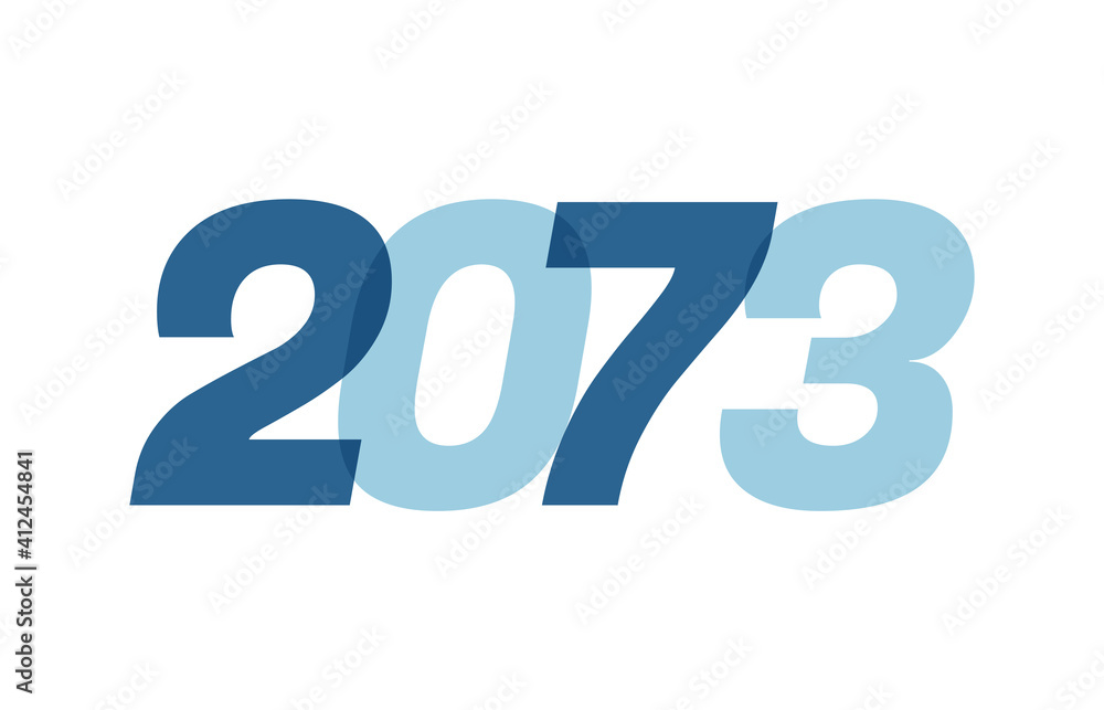 Happy New Year 2073 Text Design. 2073 Number logo design for Brochure design template, card, banner Isolated on white background. Vector illustration Happy New Year 2073 Text Design. 2073 Number logo design for Brochure design template, card, banner Isolated on white background. Vector illustration