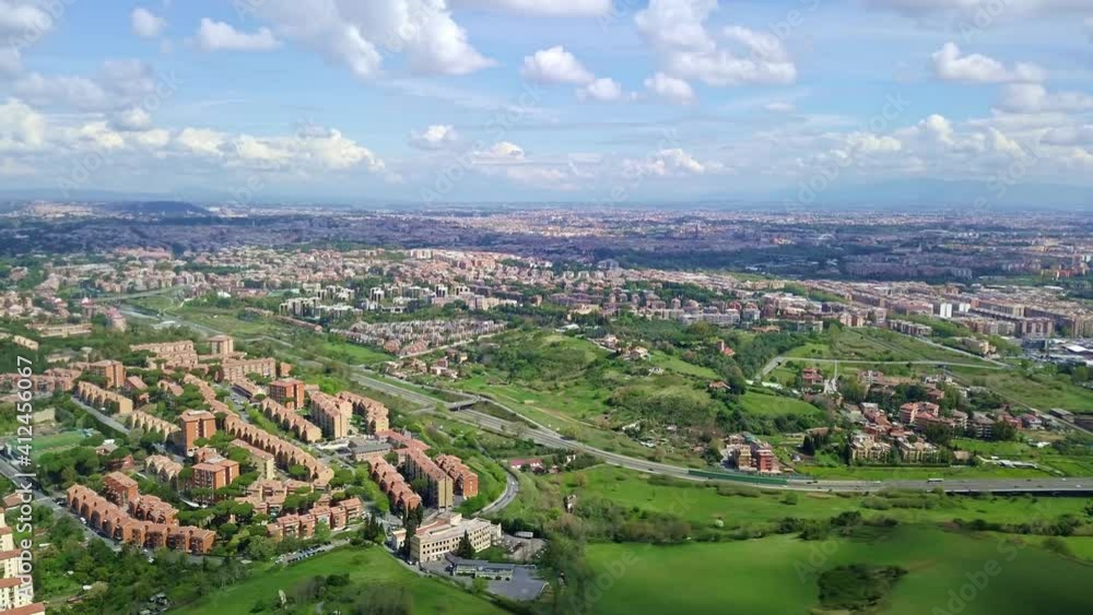 High-altitude time lapse of a town in Rome, Italy High-altitude time lapse of a town in Rome, Italy