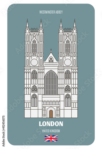 Westminster Abbey in London, UK. Architectural symbols of European cities