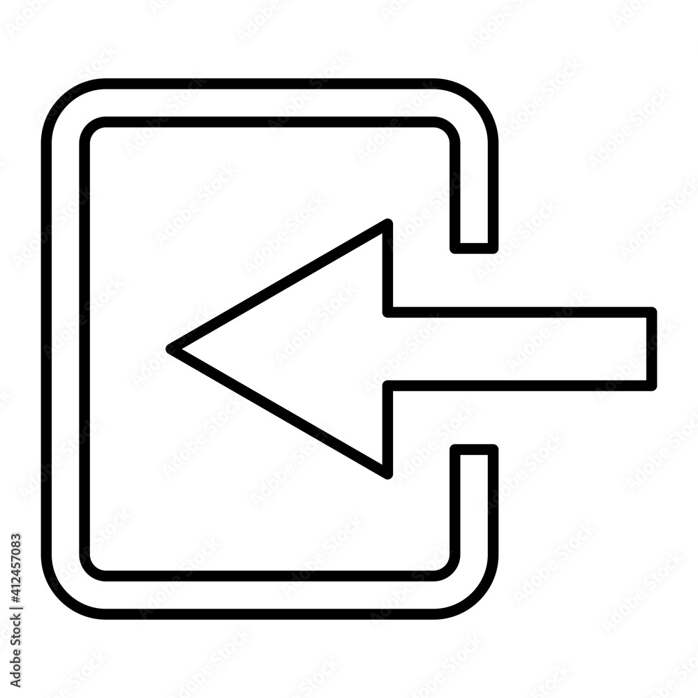 Vector Log in Outline Icon Design Vector Log in Outline Icon Design