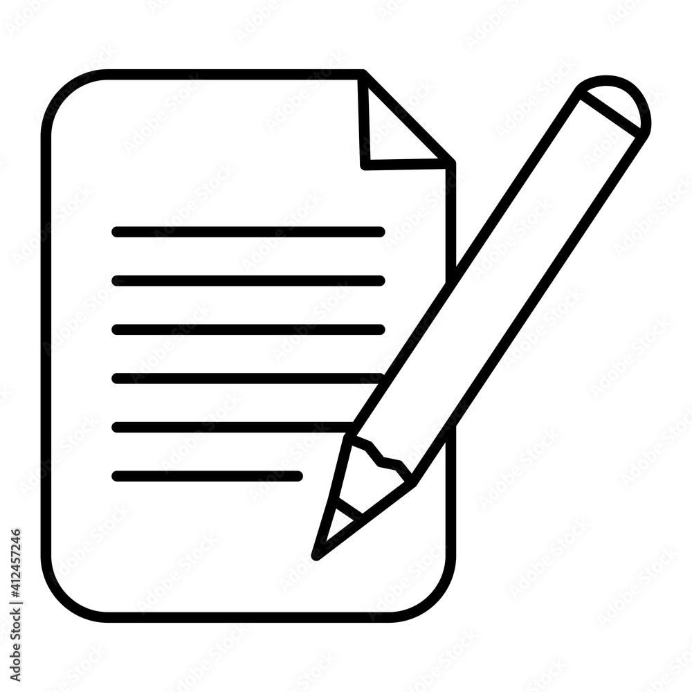 Vector Edit Outline Icon Design Vector Edit Outline Icon Design