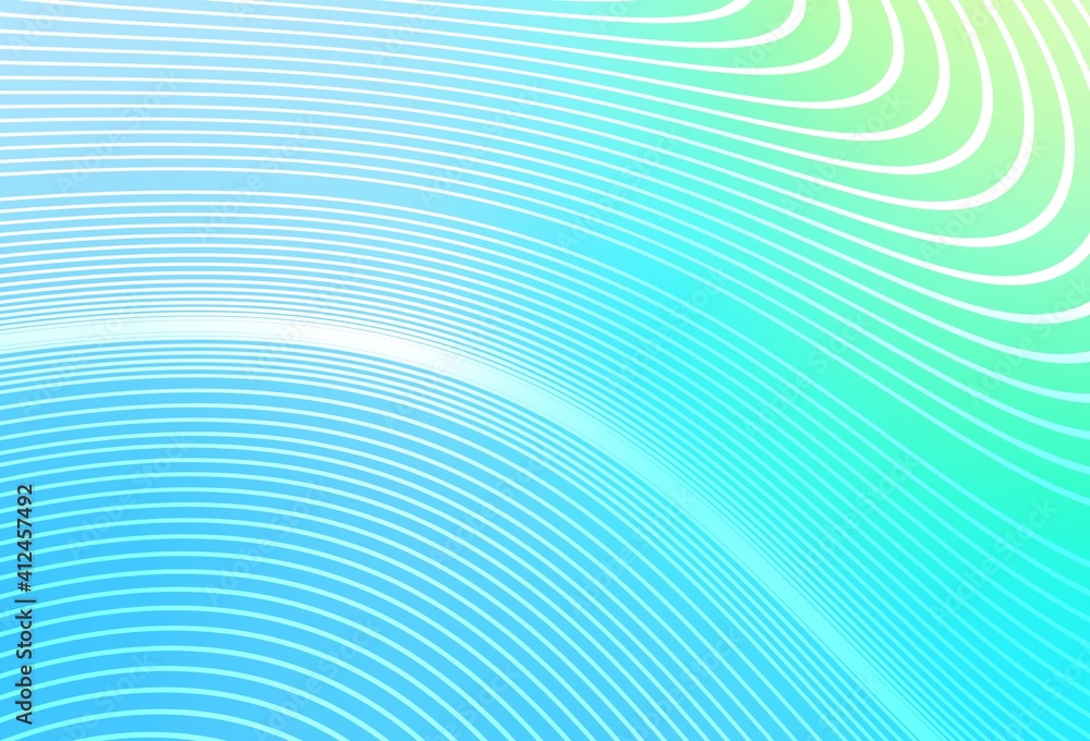 Light Blue, Green vector background with curved lines. Light Blue, Green vector background with curved lines.