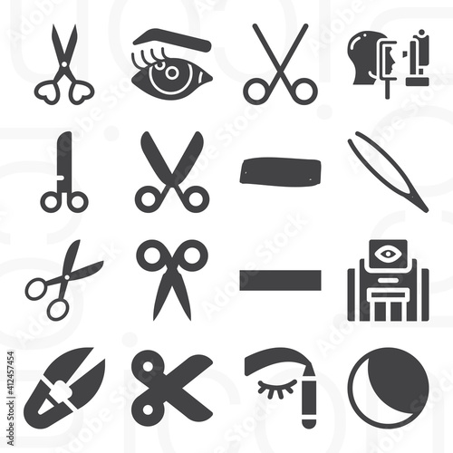 16 pack of mediator  filled web icons set