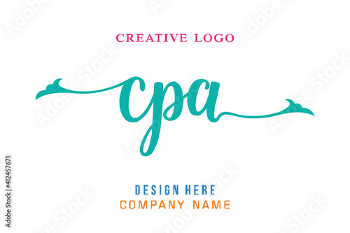 CPA lettering logo is simple, easy to understand and authoritative