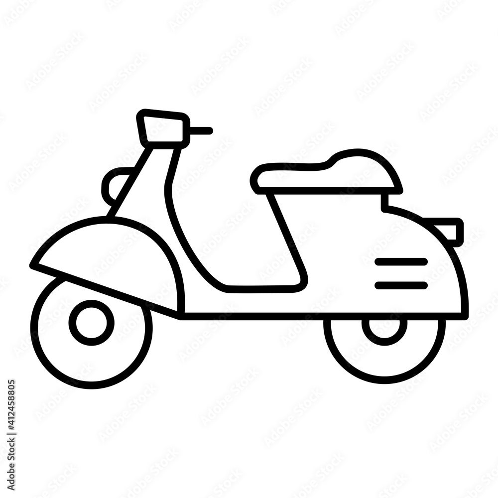 Obraz premium Vector Electric Scooter Outline Icon Design