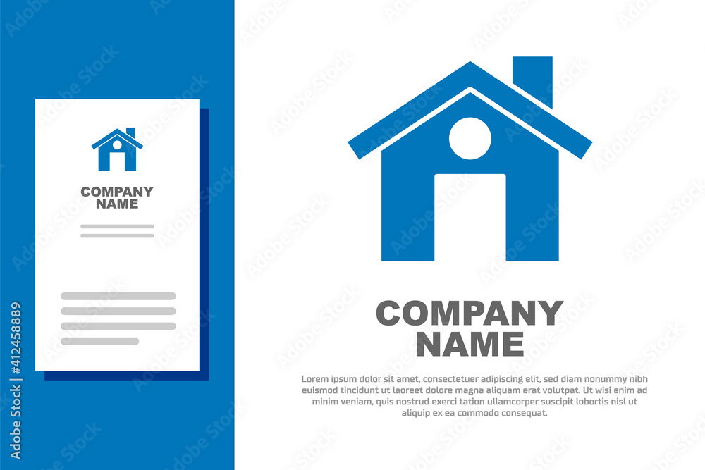 Blue House icon isolated on white background. Home symbol. Logo design template element. Vector. Blue House icon isolated on white background. Home symbol. Logo design template element. Vector.