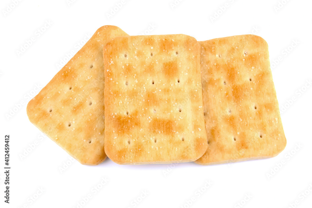 Crispy cracker isolated on white background Crispy cracker isolated on white background
