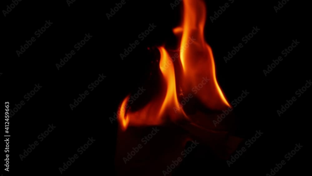 Macro shot of flame with black background Macro shot of flame with black background
