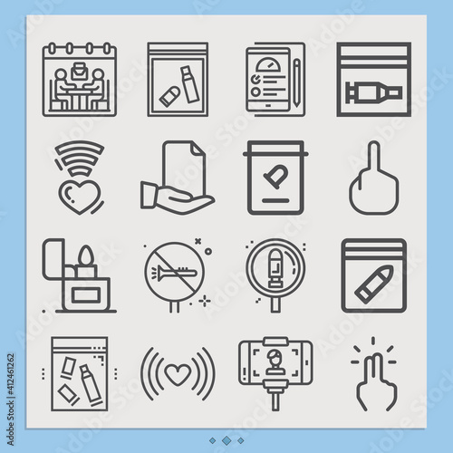 Simple set of indication related lineal icons.