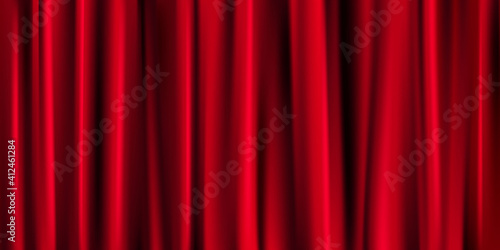 Red curtain background. Grand opening event design.