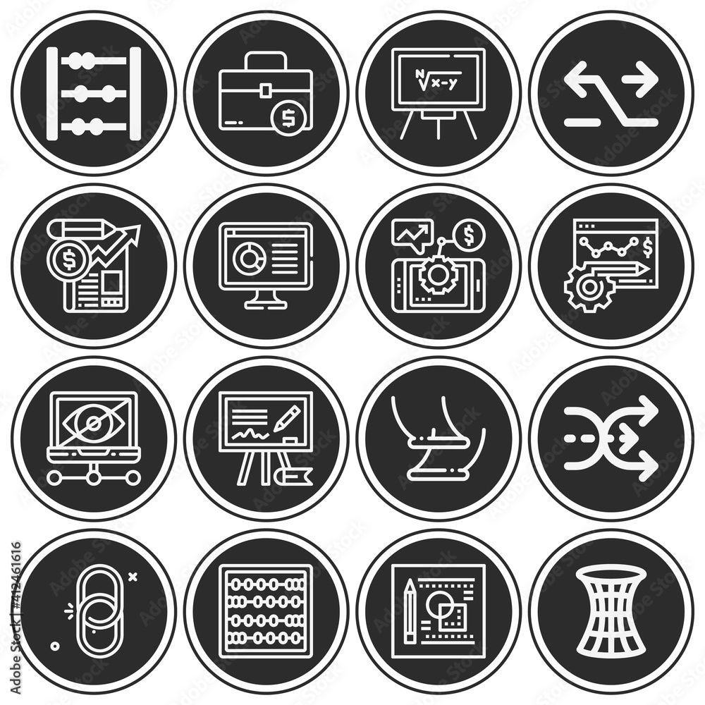 16 pack of variables lineal web icons set 16 pack of variables lineal web icons set