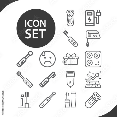 Simple set of tense related lineal icons.