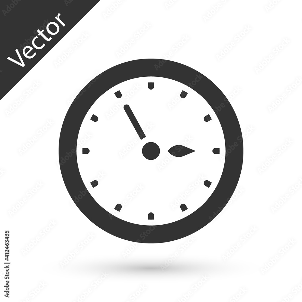 Grey Sauna clock icon isolated on white background. Sauna timer. Vector. Grey Sauna clock icon isolated on white background. Sauna timer. Vector.