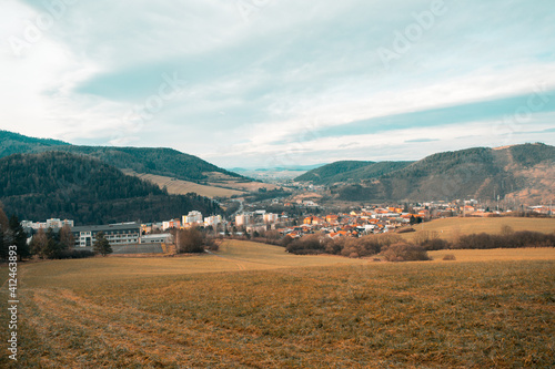 Hills around a town