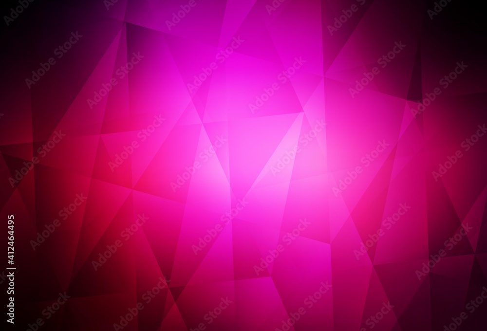 Dark Pink vector polygon abstract layout. Dark Pink vector polygon abstract layout.