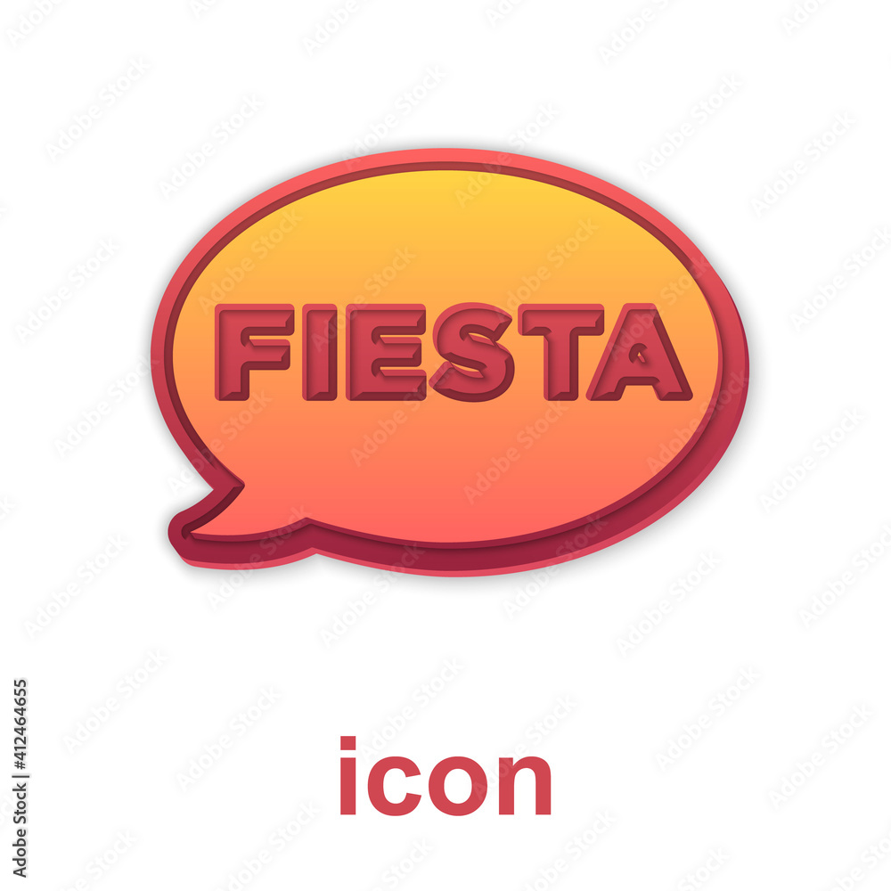 Gold Fiesta icon isolated on white background. Vector. Gold Fiesta icon isolated on white background. Vector.