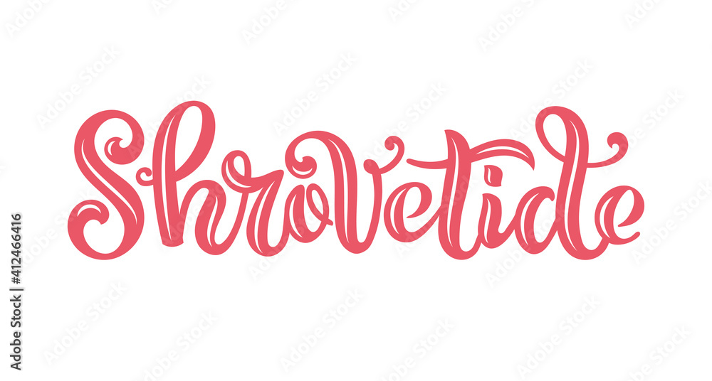 Vector illustration for the traditional festival Shrovetide. Hand-drawn lettering for cards, banners, posters and any type of artwork for the holiday Carnival.