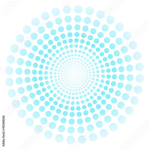 Dot circle background. Vector Illustration image. Isolated on white background.