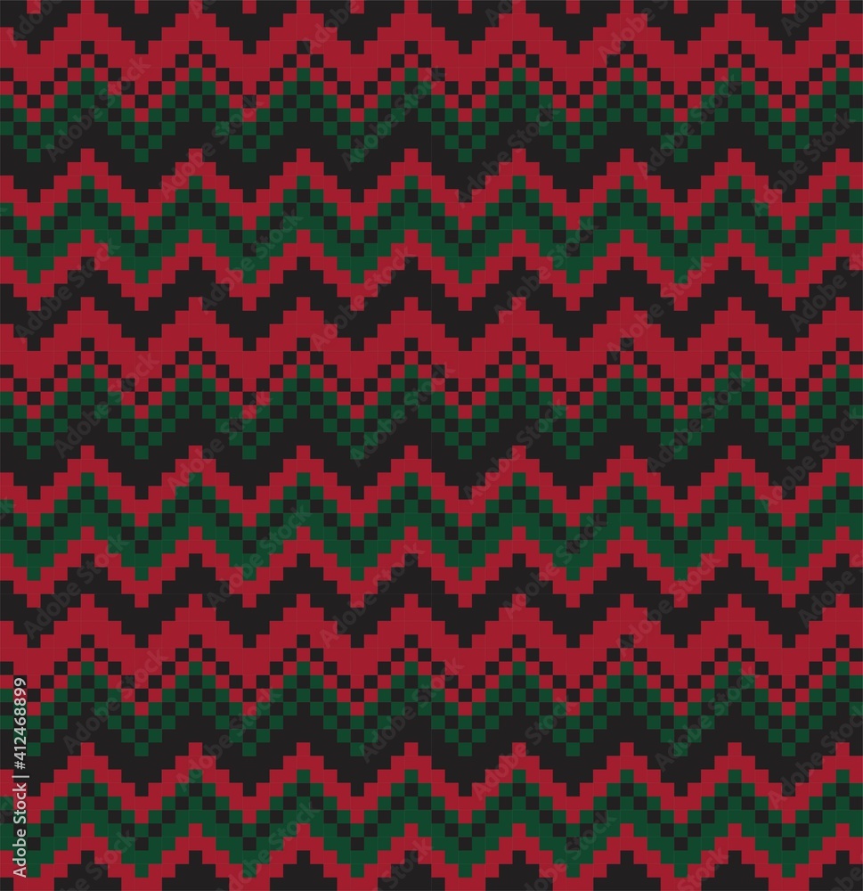 Christmas Fair Isle Seamless Pattern Background Christmas Fair Isle Seamless Pattern Background