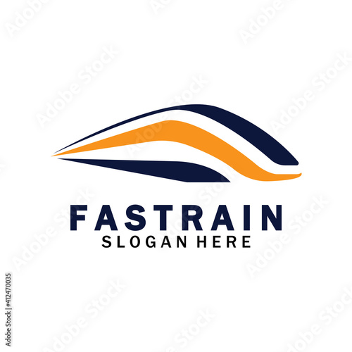 Train logo vector illustration design.fast train logo.High speed train illustration logo-vector illustration