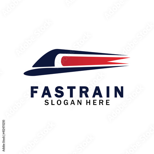 Train logo vector illustration design.fast train logo.High speed train illustration logo-vector illustration