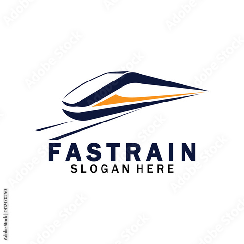 Train logo vector illustration design.fast train logo.High speed train illustration logo-vector illustration