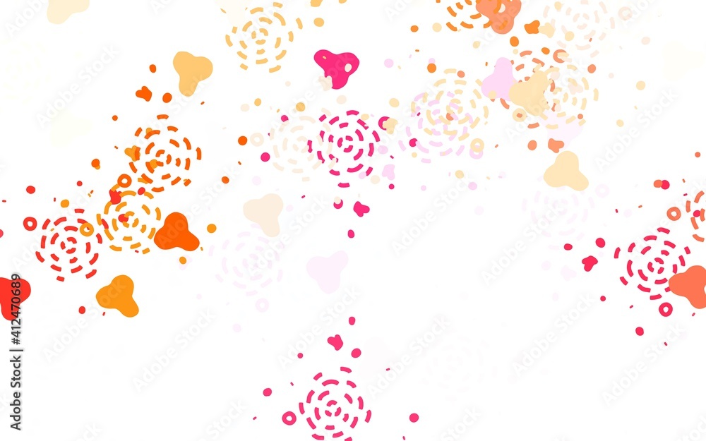 Light Pink, Yellow vector template with chaotic shapes. Light Pink, Yellow vector template with chaotic shapes.