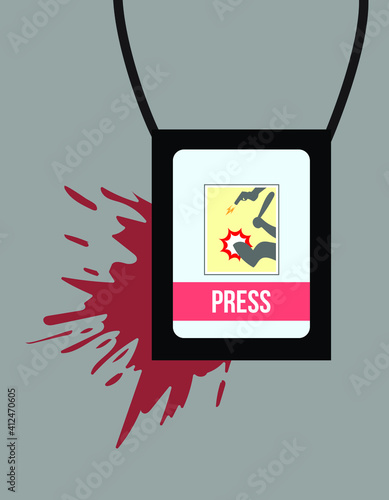 Illustration of Threatened Profession of Journalists
