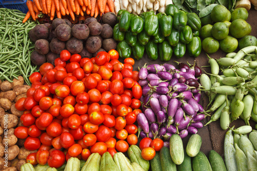 Vegetable market. India