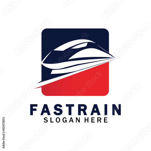 Train logo vector illustration design.fast train logo.High speed train illustration logo-vector illustration
