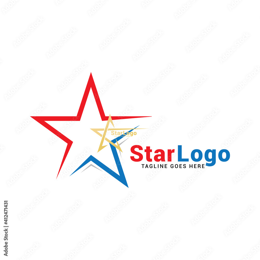 Star logo icon vector template.