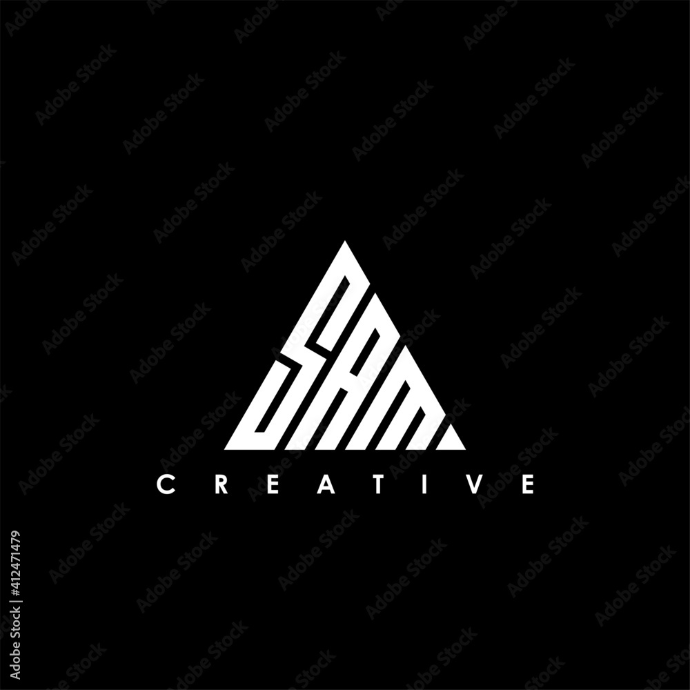SAM Letter Initial Logo Design Template Vector Illustration