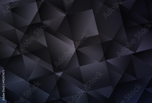 Dark Gray vector abstract polygonal pattern.
