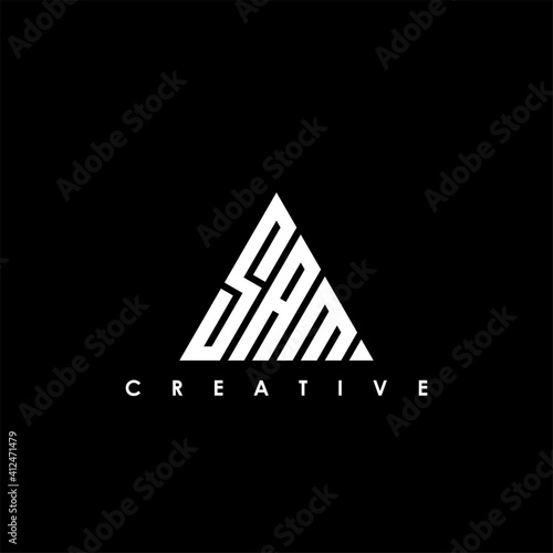 SAM Letter Initial Logo Design Template Vector Illustration
