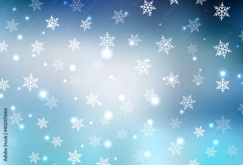 Light BLUE vector backdrop in holiday style. Light BLUE vector backdrop in holiday style.