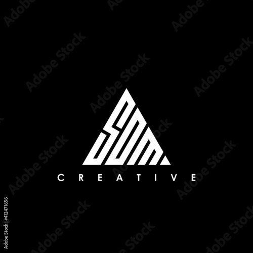 SOM Letter Initial Logo Design Template Vector Illustration